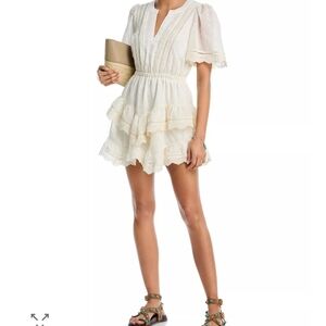 Aqua Cream Layered Mini Dress